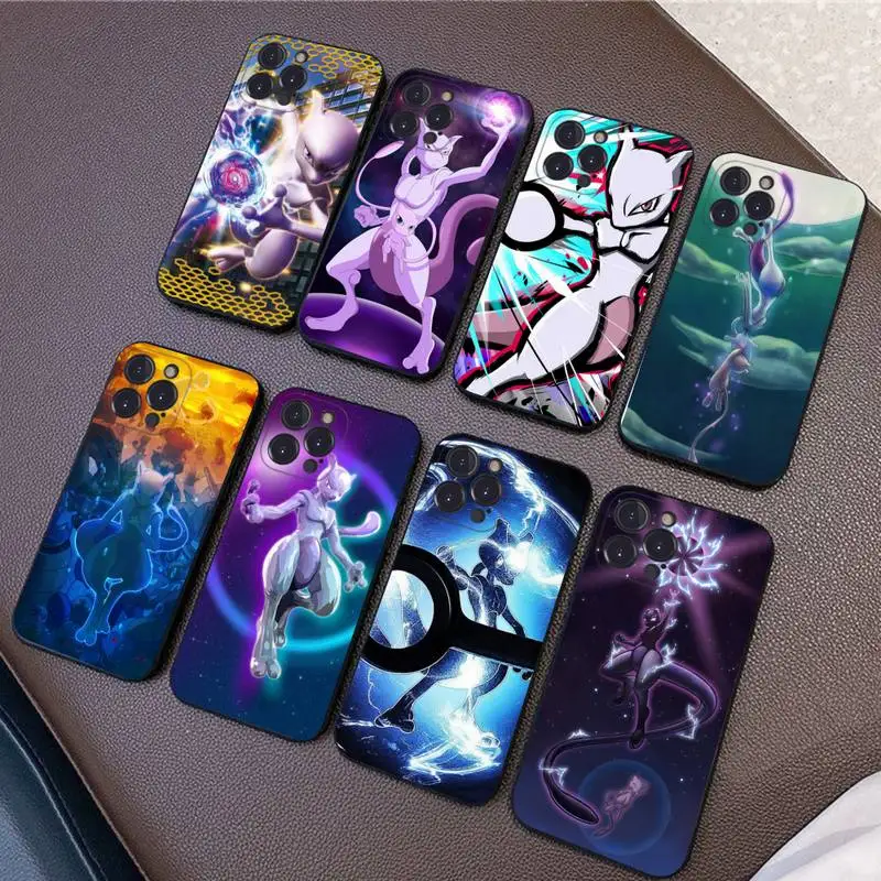 

BANDAI Pokémon Mewtwo Phone Case for iPhone 11 12 13 mini pro XS MAX 8 7 6 6S Plus X 5S SE 2020 XR case