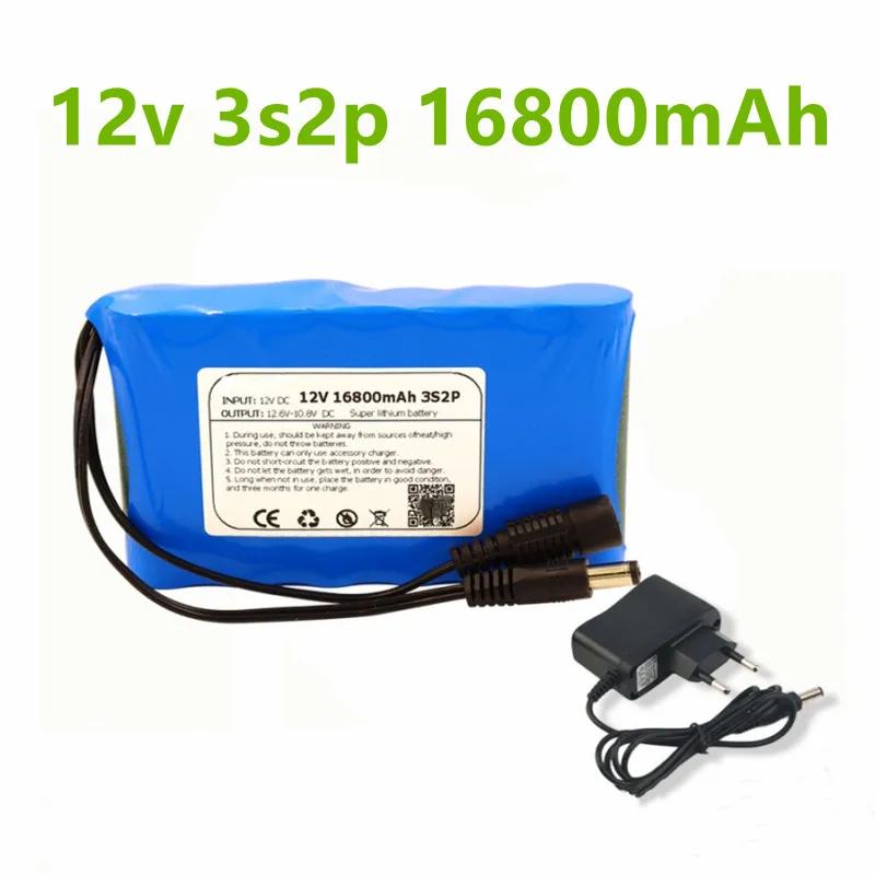 

12 В 18650 аккумуляторная батарея 16800 мАч 18650 перезаряжаемые батареи 12,6 в PCB литиевая батарея Защитная плата + зарядное устройство 12,6 в 1A