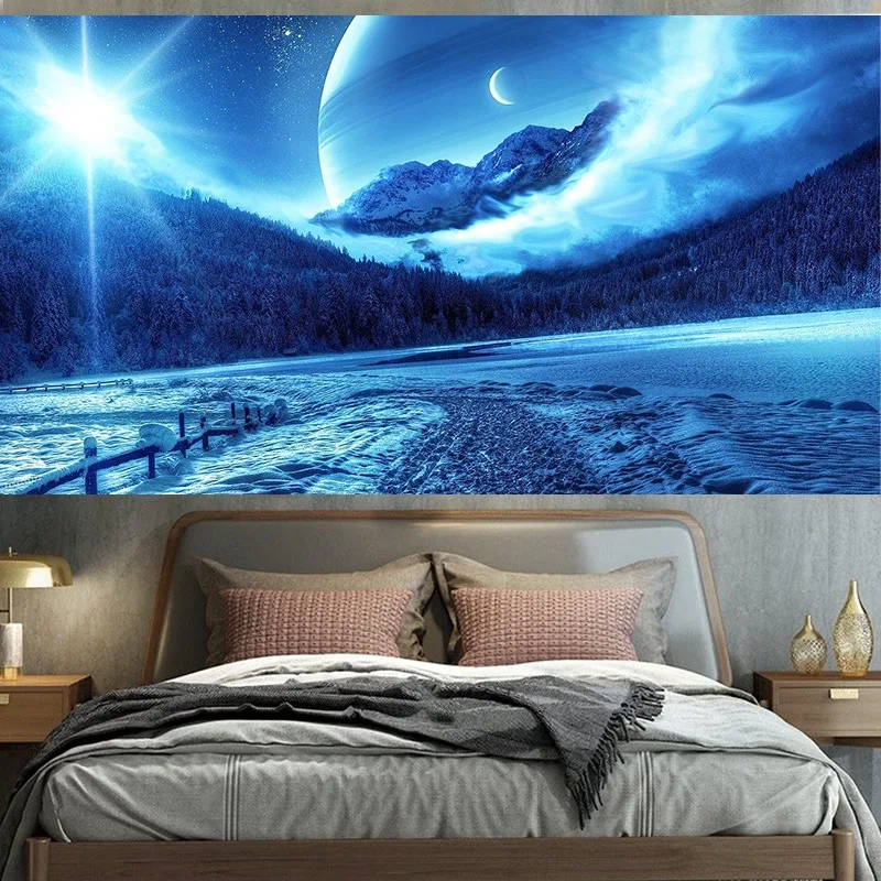 

Космическая Вселенная Планета Настенное украшение Гобелен Гобелен для дома Гостиная