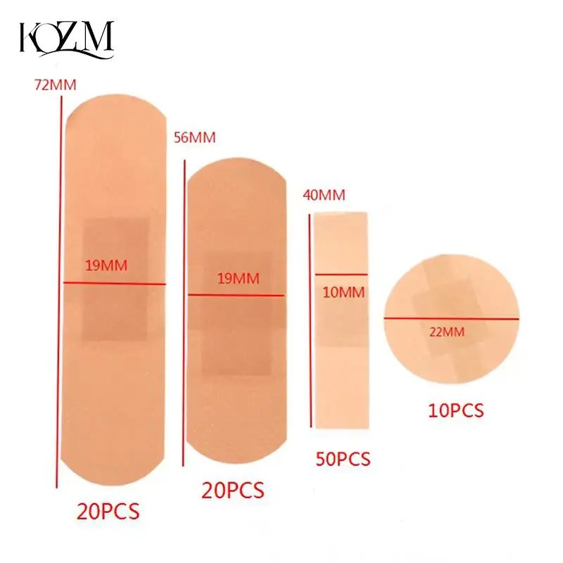 

100pcs Bandage Aids Waterproof Breathable Adhesive Plaster Wound Hemostasis Sticker Band First Aid Bandage