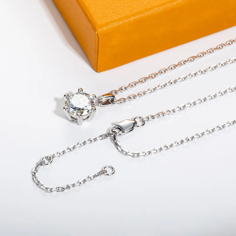 Женская подвеска Apaison 2 ct настоящий Муассанит ювелирные изделия из стерлингового