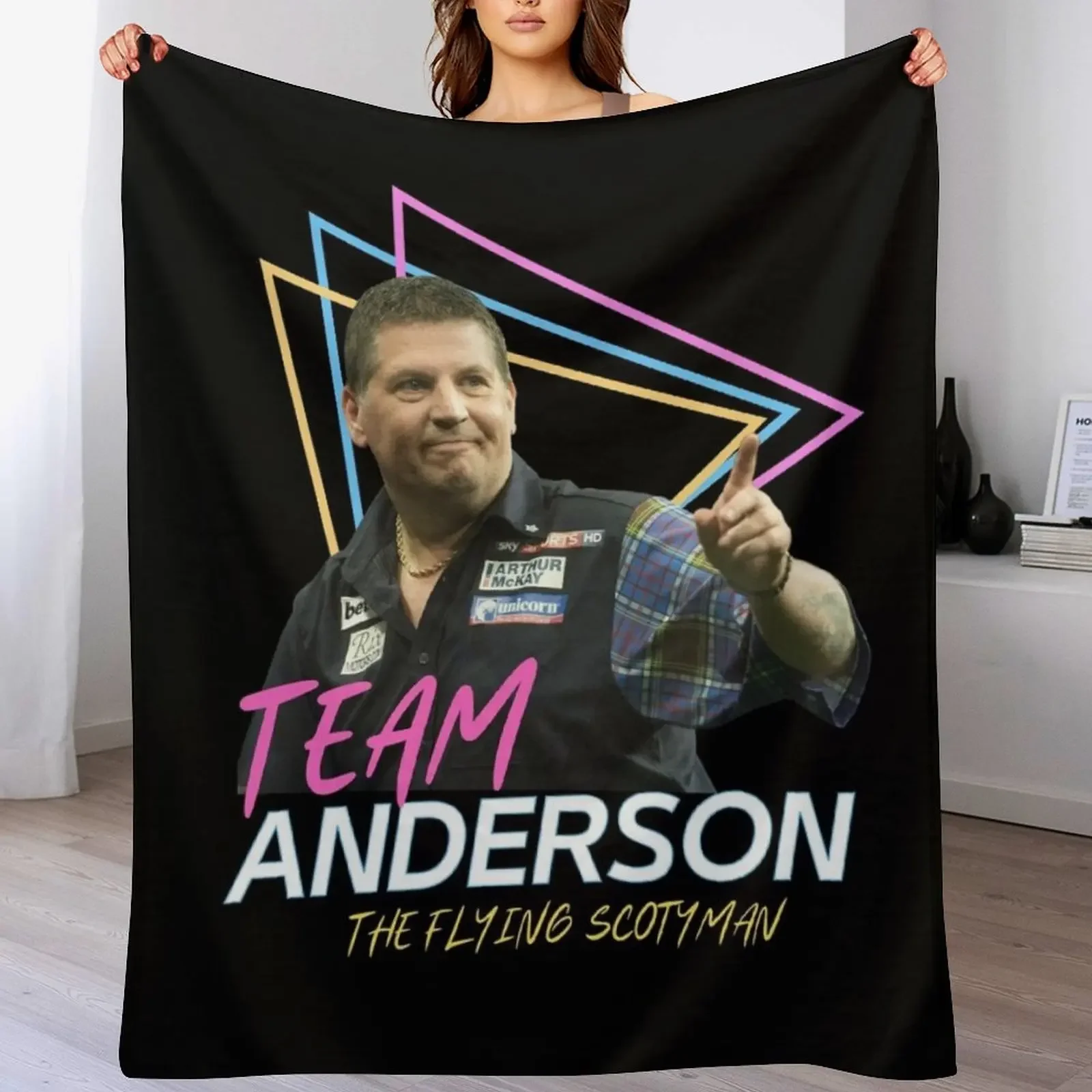 Gary Anderson Darts PDC 2022- ian белый Anderso дартс команда Плед Одеяло Полярные одеяла