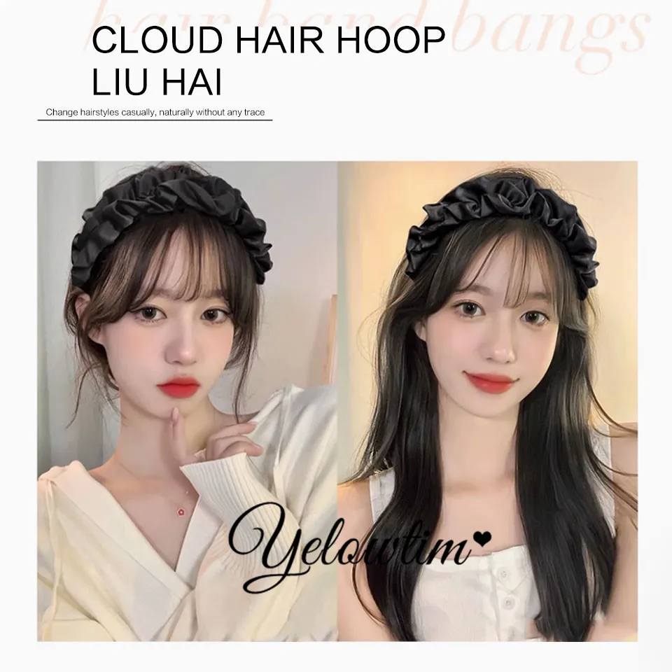 Парик с повязкой для волос женщин натуральный невидимый и бесшовный повязка на