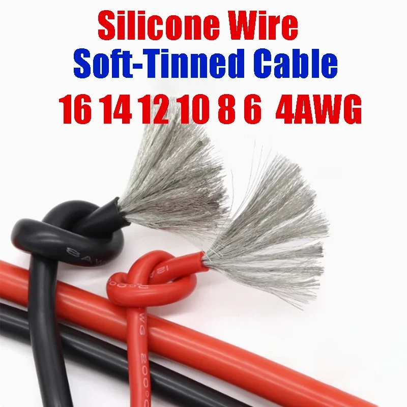 Электрический провод для солнечной панели 16 14 12 10 8 6 4 AWG красный черный