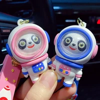 yw gairu creative cute cartoon panda astronaut doll keychain trendy women schoolbag car pendant keyrings accessories gift