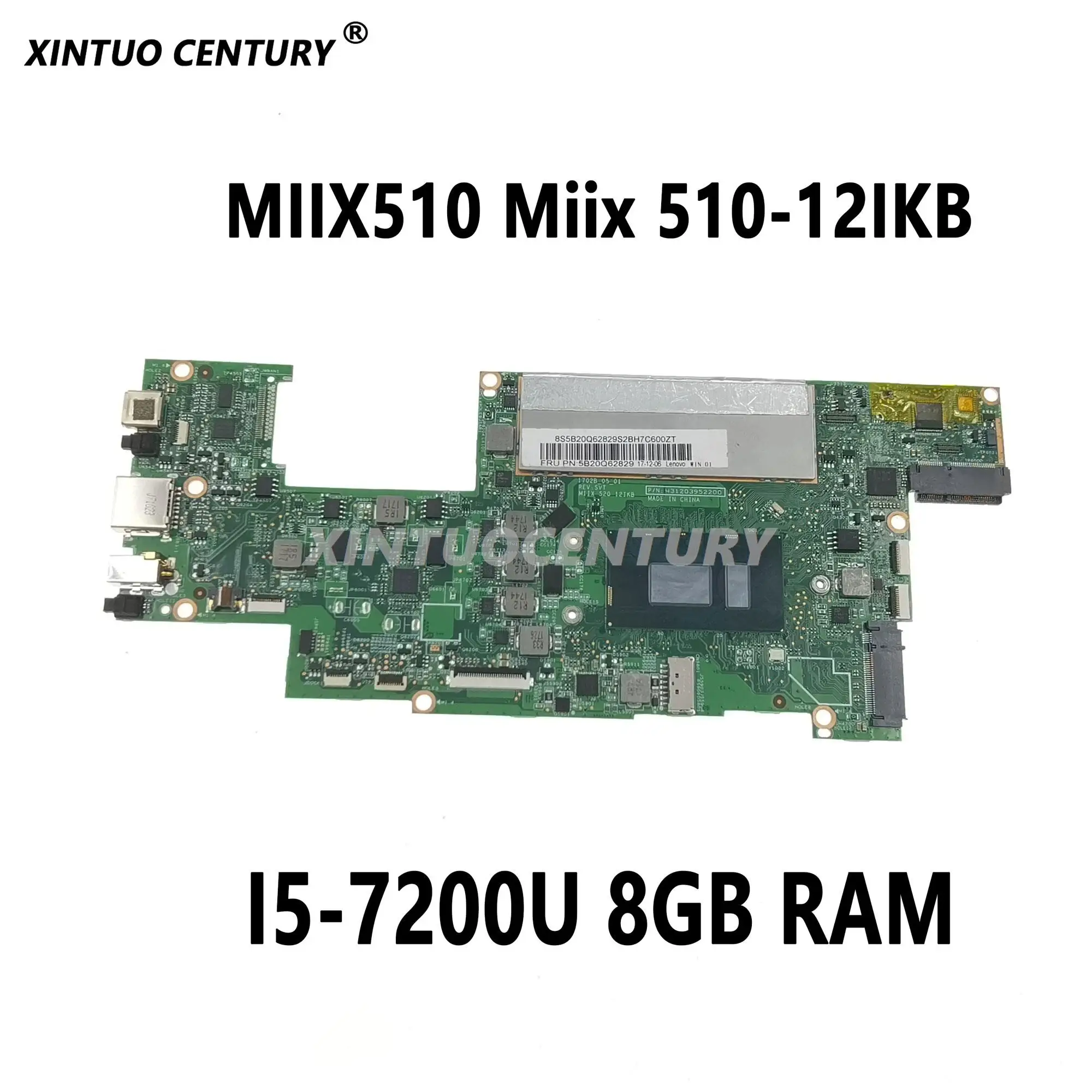 

Материнская плата для ноутбука Lenovo MIIX510 Miix 510-12IKB, планшет 1602B-05-01 со шкалой памяти 100%, рабочая память 8 ГБ ОЗУ DDR4