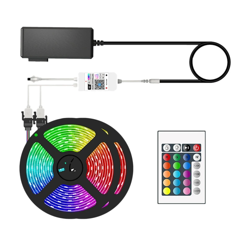 

SMD 5050 RGB LED Lights with Remote Control Smartphone App to Control LED Lights for Bedroom Bar Room DIY 30M