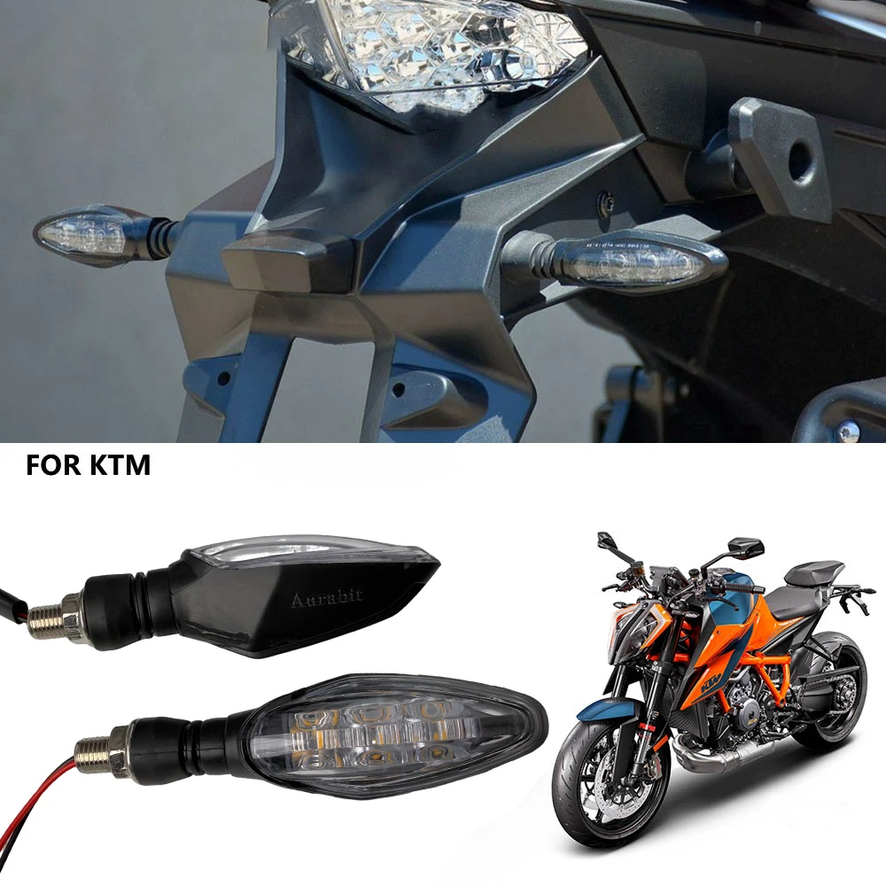 Фото Светодиодный индикаторный фонарь для мотоцикла KTM DUKE 1190 890 1050 200rc 390 1290 790 12V, указатель поворота, угловые фонари №1