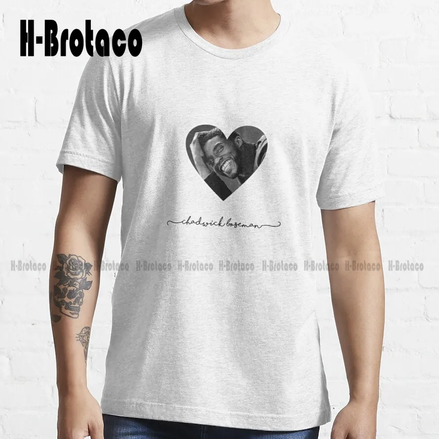

Трендовая футболка Chadwick Boseman, черные футболки на заказ, подростковые футболки унисекс с цифровой печатью, женский дизайн