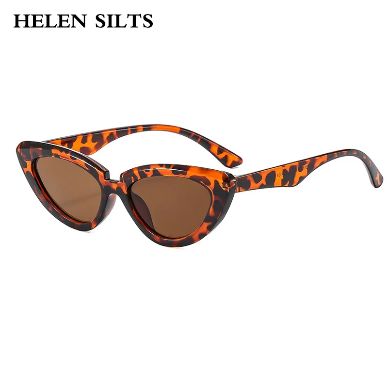 Винтажные солнцезащитные очки кошачий глаз модные с леопардовым узором
