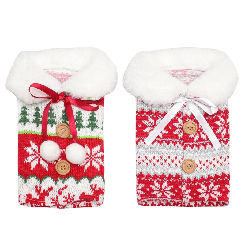 

270F Рождественская сумка, вязаный свитер, чехол для бутылки шампанского, рождественские украшения вечерние, дома