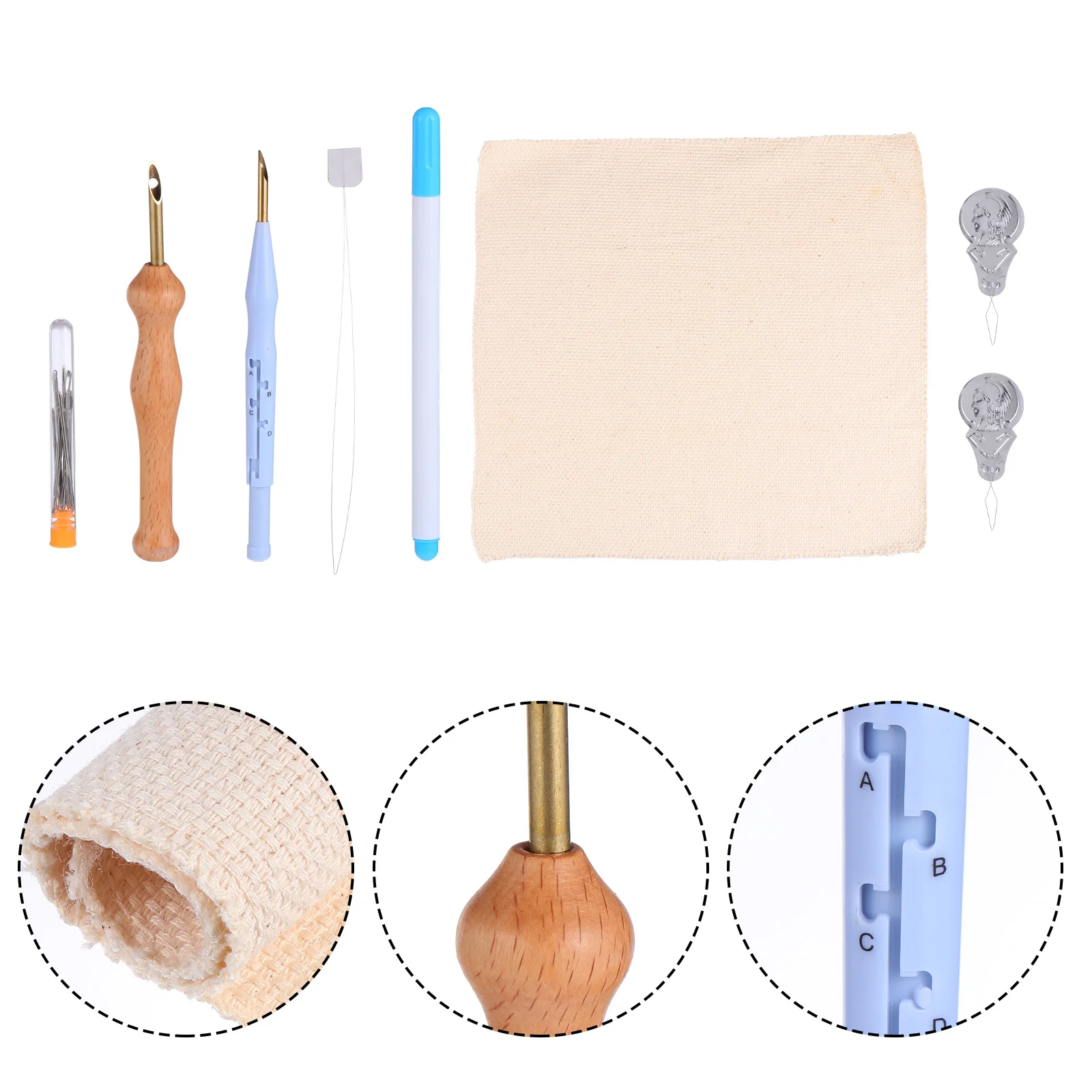 

Punch Needle Cloth Tools Thick Yarn Knitting Punch Needle Complete Kit Yarn Punch Needle Embroidery Pen Kit Knitting Tools