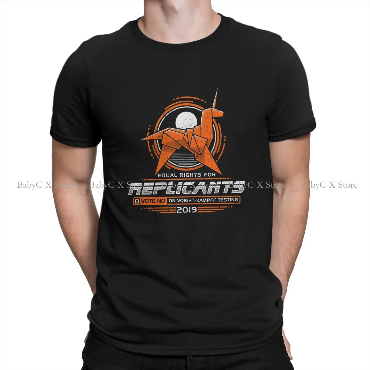 

Equal Rights for Replicants Fashion Polyester TShirts Blade Runner Rick Deckard Rachael Men Style Streetwear T Shirt O Neck