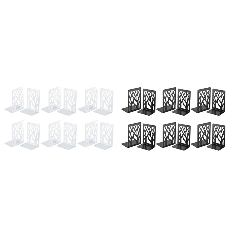 

NEW-6 Pairs Of Book Stand Book Holder Partition Book Shelf Holder Bookend Supports For Organizing Books/Cds