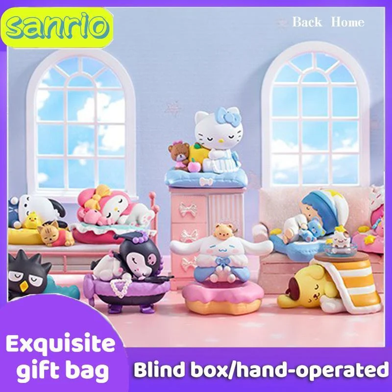 

Genuine Spot Sanrio Family Safe Sleep Series Blind Box Cool Lomi Hand Office Desktop Decoration Gift Collection Gifts