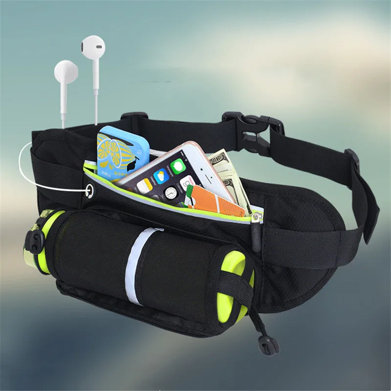 

Running Waist Belt Bag Marathon With Water Bottle For 4.8-6.6 inch Phone Sports Trail Running Bag Men Women Fanny Pack