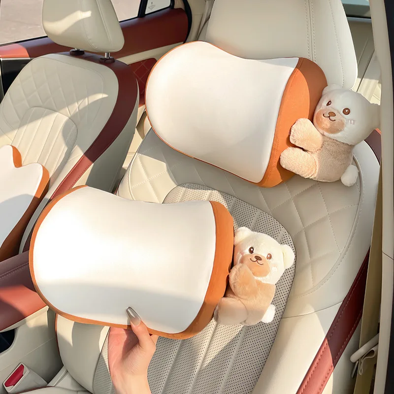 Автомобильный подголовник поддержка поясницы подушка для шеи из пены с эффектом