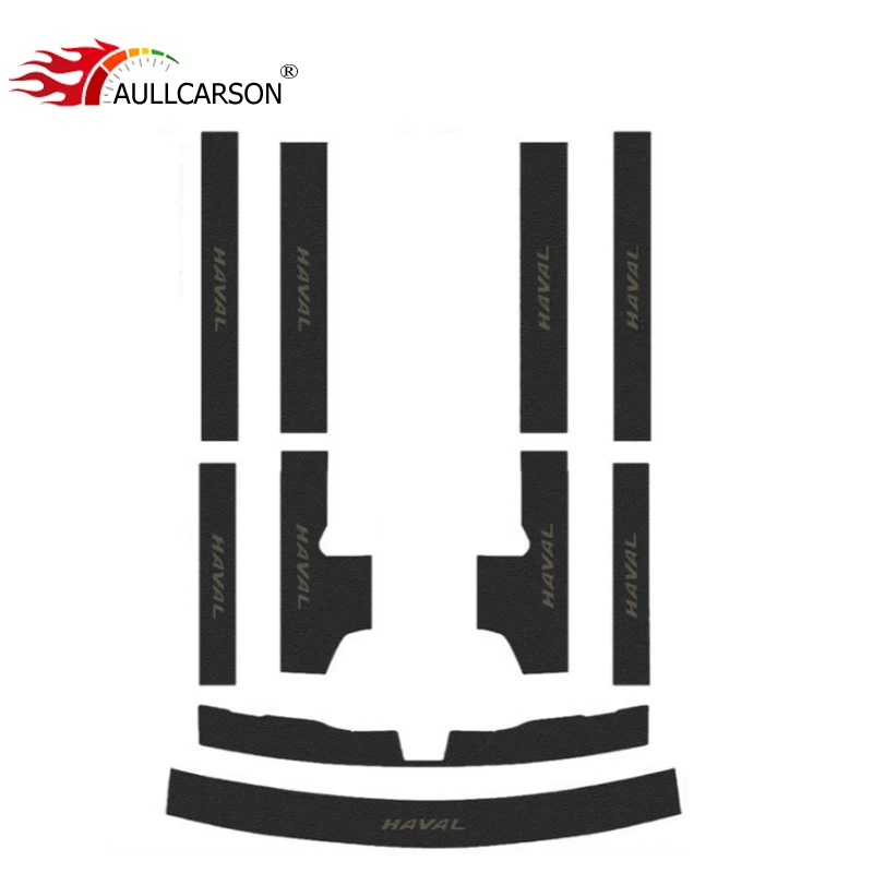 

Для GWM Haval M6 2024 2025 кожаные наклейки на порог автомобиля, защитная пластина, порог заднего бампера, аксессуары для багажника, 10 шт.