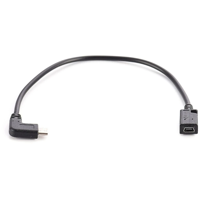 

90 Degree Type C to Mini USB Extension Cable Mini USB Female to USB C Male Charging Sync Adapter Cable Cord for Laptop