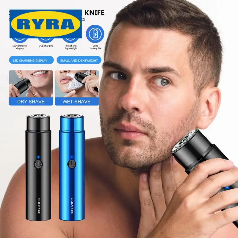 

Горячая Распродажа, Мужская портативная аккумуляторная мини-электробритва с питанием от USB, Дорожная версия, аксессуары для бритвы с одной головкой