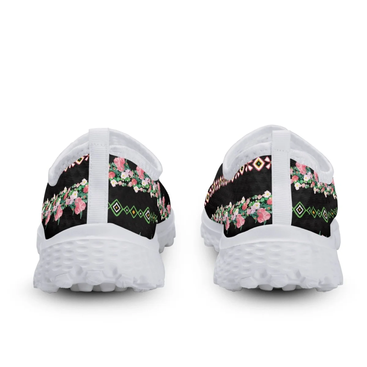 Nopersonality Floral Mosaic Sports Shoes Tribal Cultural Design Women's Mesh Shoe Flat Bottom Breathable Spring Summer New