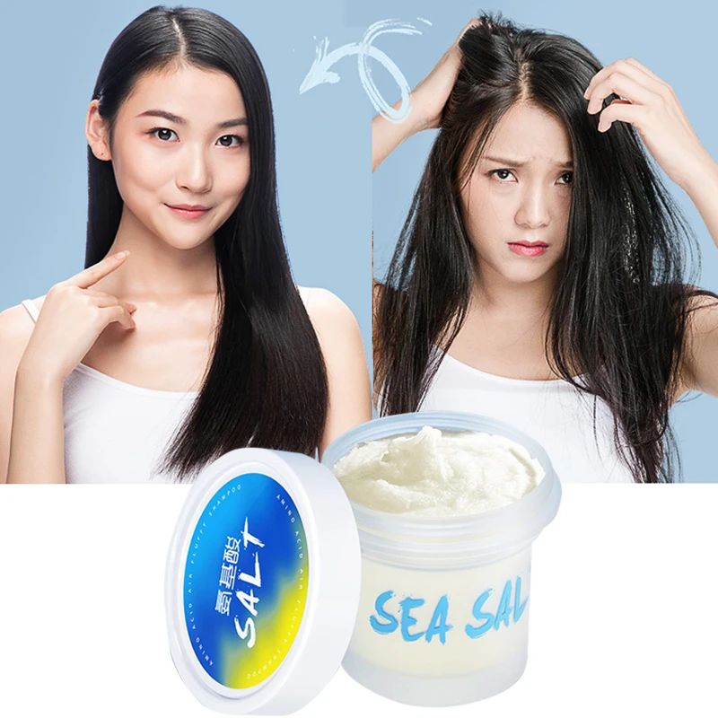200g Refreshing Oil-controlling Anti-dandruff Soothing and Cleansing The Scalp Natural Bath Salt Shampoo Without Silicone Oil