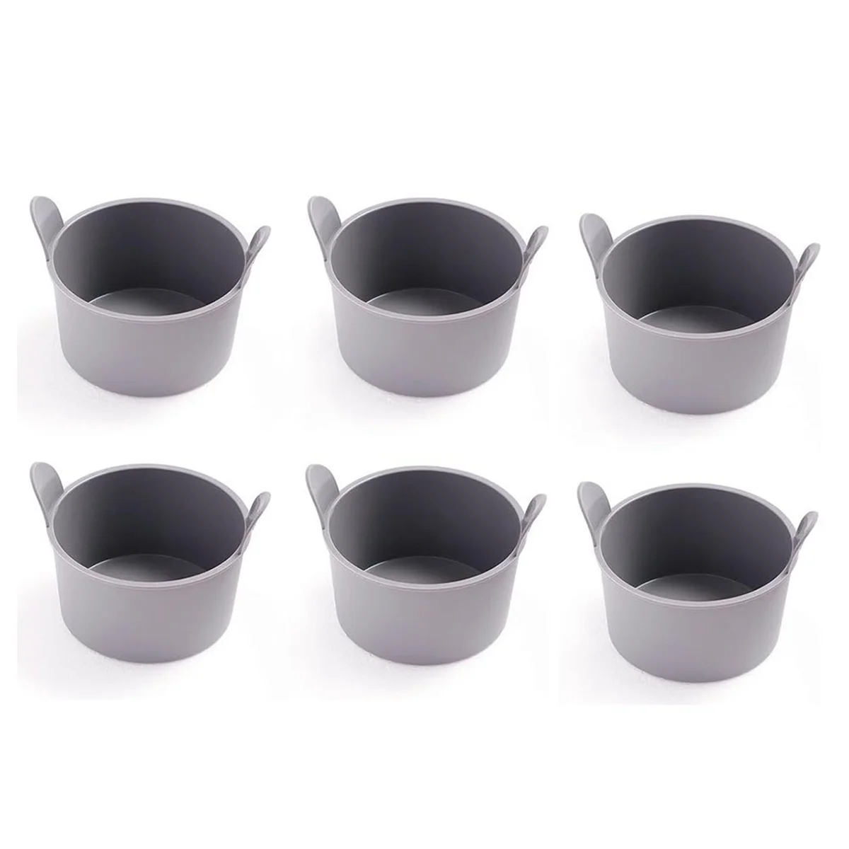 6 шт. для Ninja DZ201 Foodi Egg Kacher фритюрница яйце Kłusher силиконовые Ramekins Air Fryer серый цвет