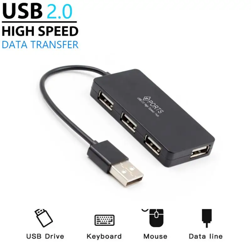 

HUB USB 2.0 Laptop PC High Speed External 4 Ports Adapter Splitter USB Expander Computer Accessories For MacBook PS3 Xbox Laptop