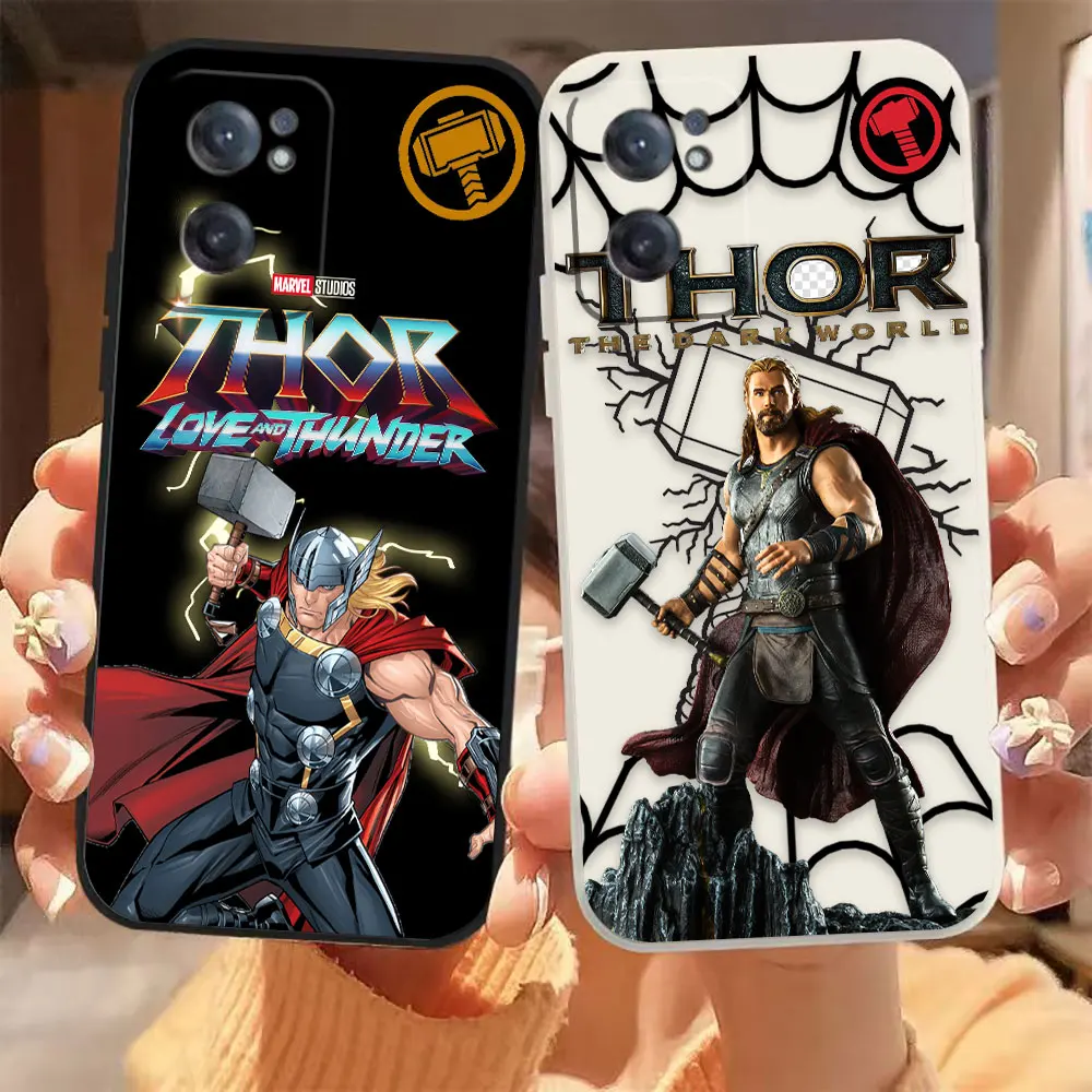 

Marvel Avengers Thor Phone Case For Oneplus 11 10 9 9R 9RT 8 8T 7 7T ACE 2 2V NORD CE 2 Lite Pro Colour Liquid Case Funda Shell