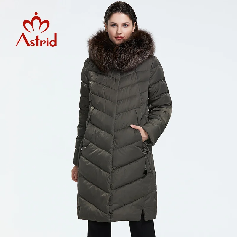 

Astrid 2022 Winter new arrival down jacket women with a fur collar loose clothing outerwear quality women winter coat FR-2160