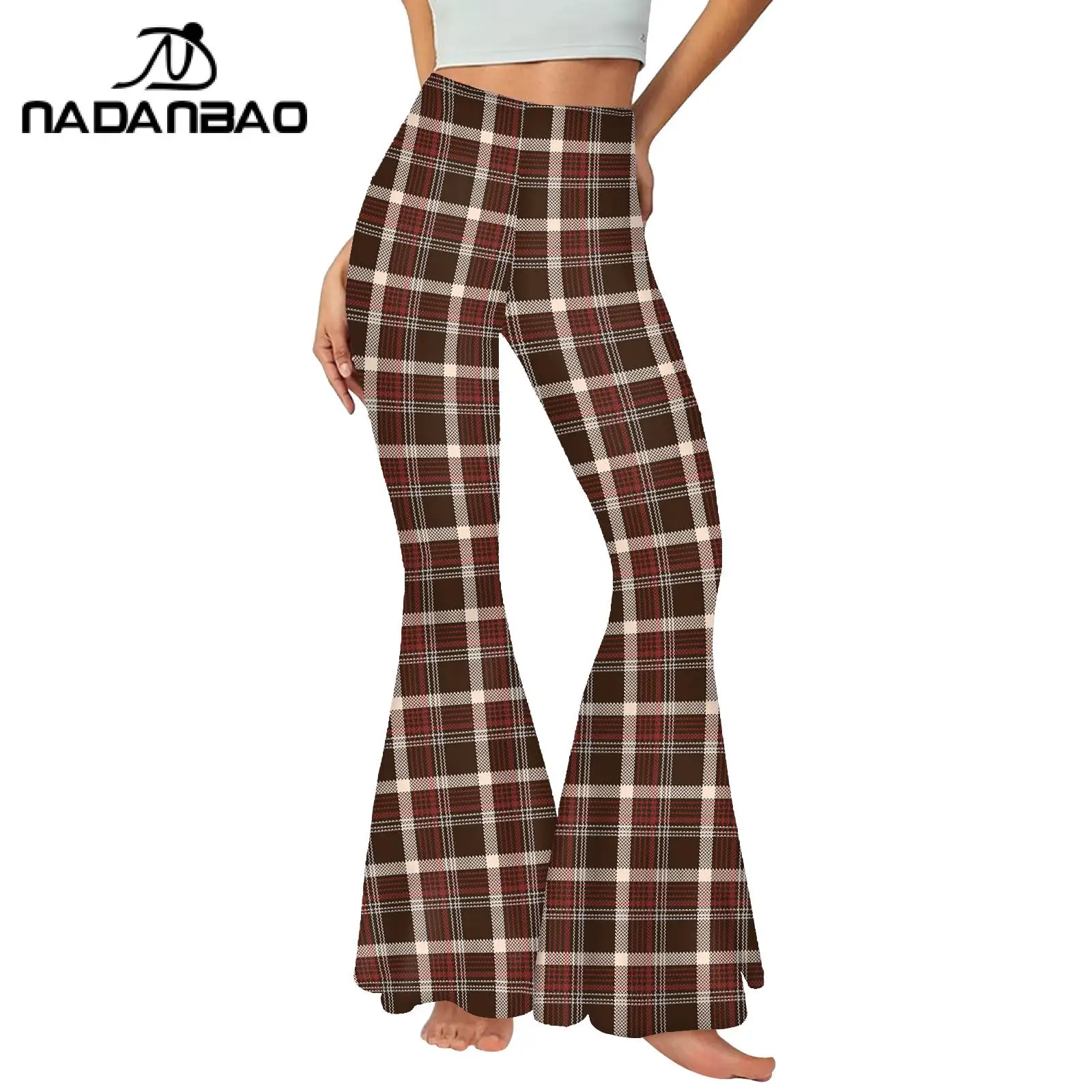 Nadanbao женские широкие брюки с принтом в горошек леггинсы для йоги колготки отдыха