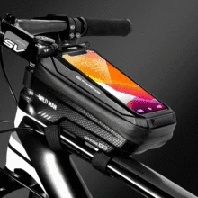 WTUVIVE Water Proof Bicycle Bag Frame Front Tube MTB Bicycle Bag 6.6-inch Phone Case Touch Screen Bicycle Bag Bike Accessories