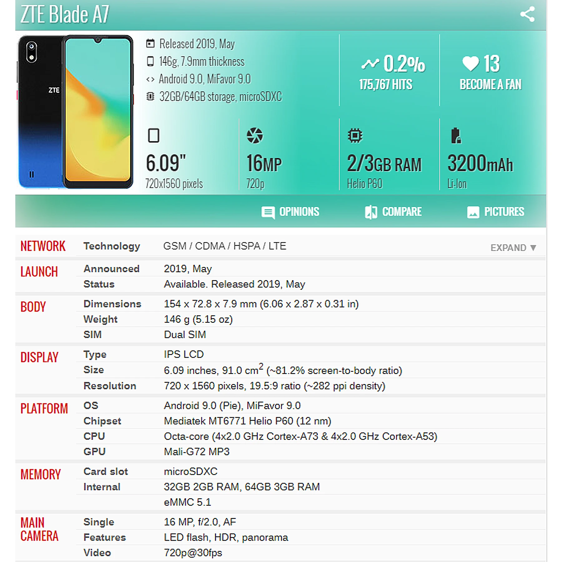 Экран 6 09 дюйма для ZTE Blade A7 A5 2020 ЖК-дисплей кодирующий преобразователь сенсорного