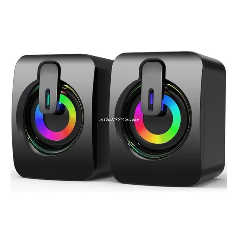 

Stereo Sound Surround Loudspeaker with RGB Light for Desktop Laptop PC Computer New Dropship