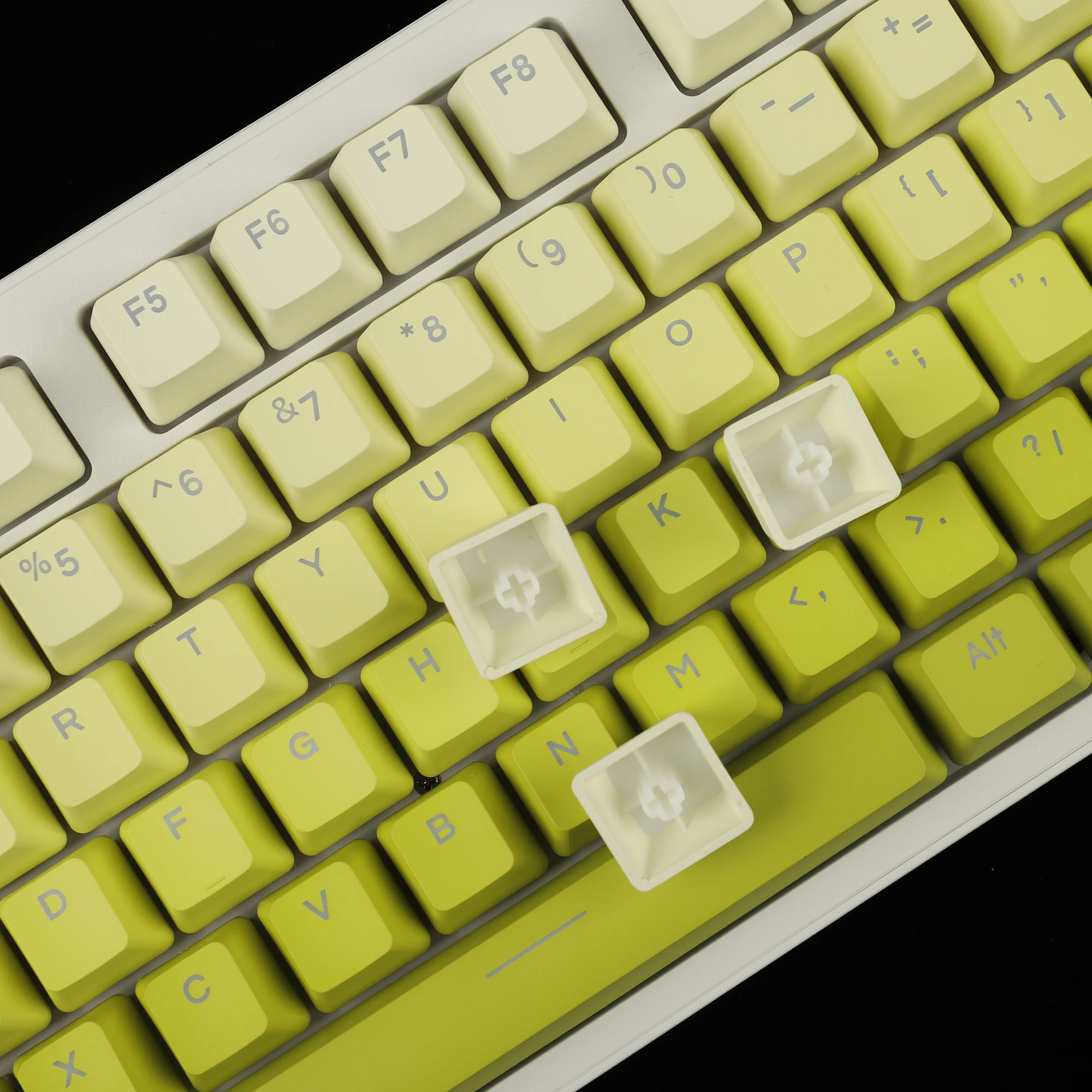 122 YMDK Lemon колпачки для клавиш с двойной подсветкой PBT OEM профиль колпачок