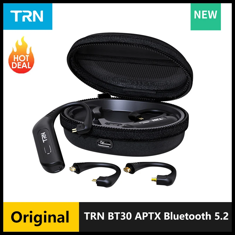 TRN BT30 APTX беспроводные Bluetooth 5,2 HIFI наушники 2PIN/MMCX разъем сменный штекер ушной крючок для TRN Kirin Xuanwu MT3