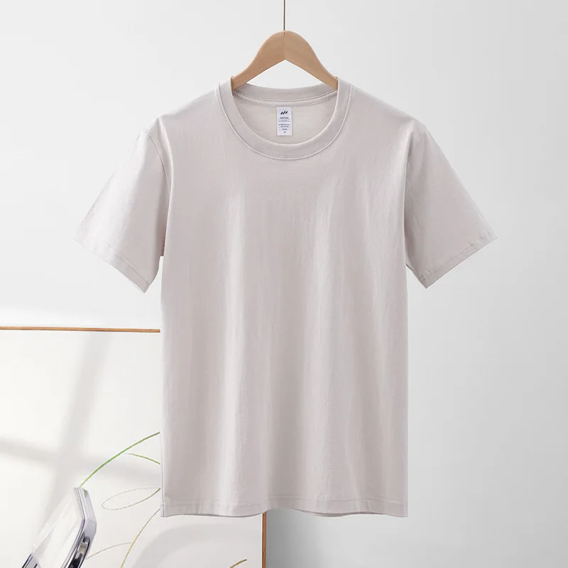 

Футболка женская хлопковая с коротким рукавом, Модная японская рубашка с круглым вырезом, однотонная свободная повседневная одежда, нейтральный стиль, на лето