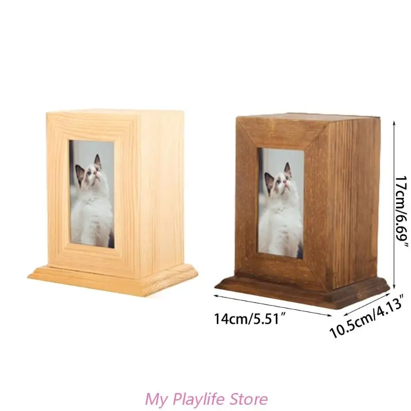 wooden Pet Urn with Picture Frame Loving Dog Remembrance Sympathy Dog or Cat Passed Away Photo Commemorate Ornaments images - 6