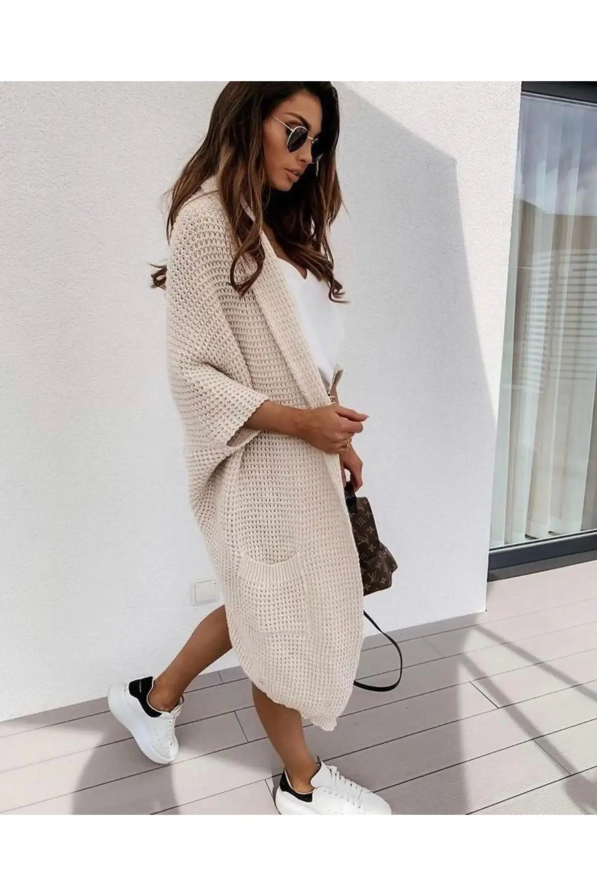 

Women's Cardigan Bat Casual Knitted High Quality Fashion Cardigan Sweaters Loose Sweater Jumper