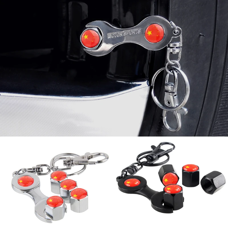 

Металлические колпачки для клапанов автомобильных колес с мини-гаечным ключом для китайской модели Jeep, Honda, Ford, Hyundai, Toyota, Nissan