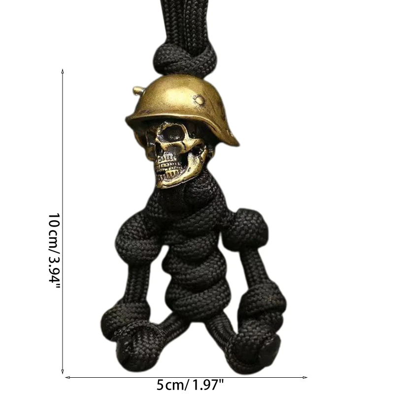 

Skeleton Soldier Pendant Skull Head Hanging Charm Ornament DIY Supplies for Car Key Umbrellas Handbag Pursue Decoration