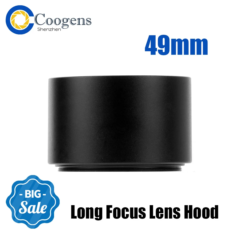 

49 49mm Metal Hood Long Focus Telephoto Lens for Canon EOS Nikon Pentax Sony Fujifilm Leica NEX-C3 6 7 NEX-5T NEX-5N DSLR Camera
