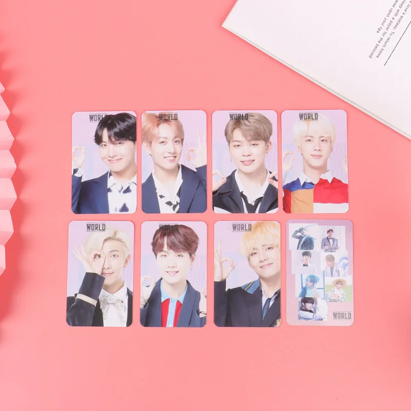 

7PCS Kpop Stray Kids Photocards Taehyung Jungkook Suga Jimin Lomo Cards ID Photos Card Love Yourself Fan Gift K Pop Accessories