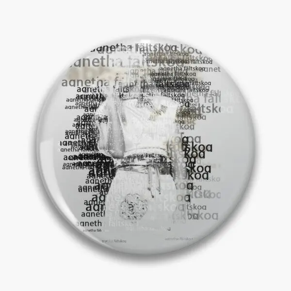 

Agneta Faltskog Text Portrait Soft Button Pin Cartoon Clothes Decor Cute Creative Hat Gift Jewelry Collar Lover Women Lapel Pin