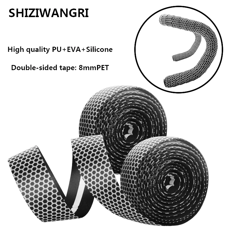 

Bicycle Handlebar Tape Road Bike Cycling Anti-slip Silica Gel EVA Shock Absorption Handle Bar Wrap Tape 2PCS per Set