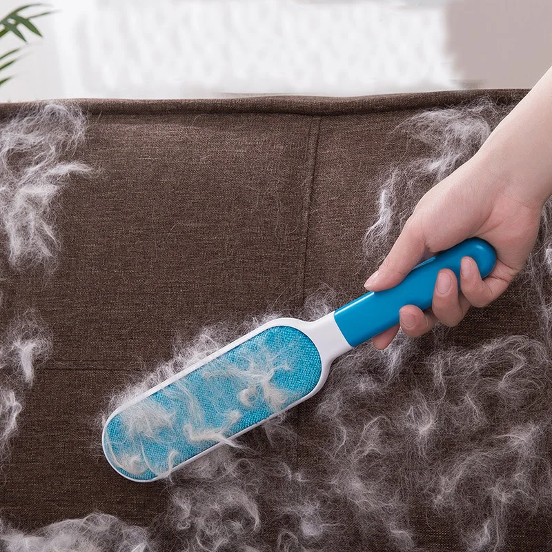 

Pet Hair Remover for Couch Furniture Clothing Pet Bed Fur Dog Cat Hair Remover Double-Sided Brush Self-Cleaning Base