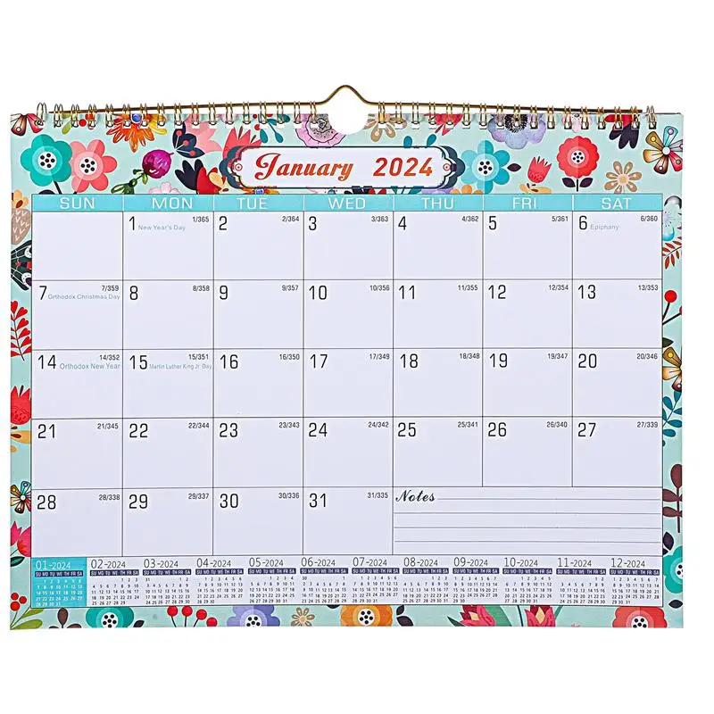 

Calendar Wall Monthly Hanging Planning Month 2024 Desk Planner Flip Academic Year 2023 Office Vertical List Do Memo Wirebound