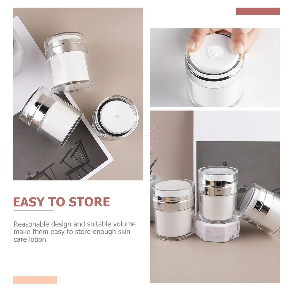 

Airless Pump Containerfor Travel Containers Lotion Cream Jars Bottles Bottle Refillable Jar Empty Dispenser Toiletries Makeup