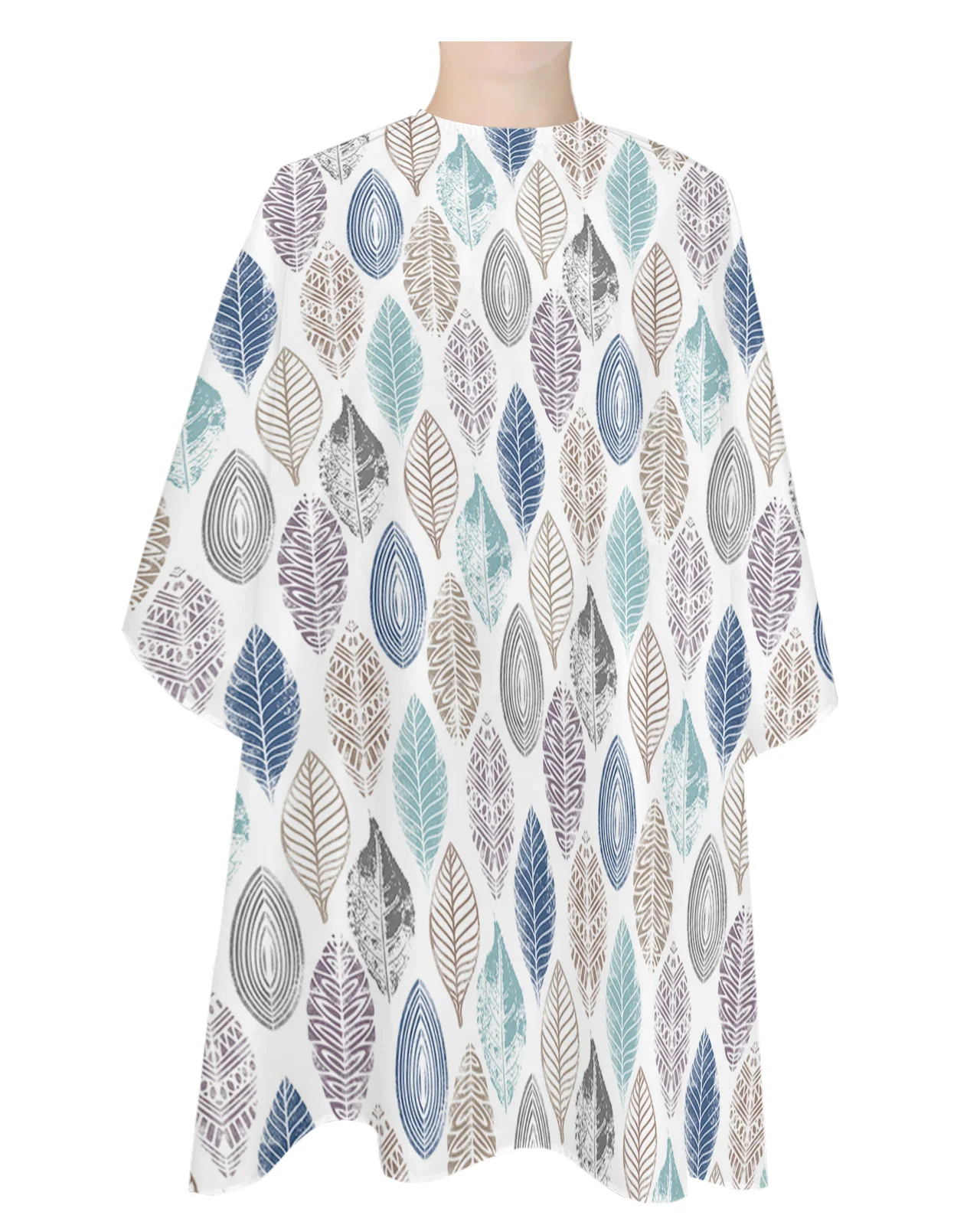 

Водонепроницаемый парикмахерский фартук с синими листьями, зелеными и фиолетовыми листьями