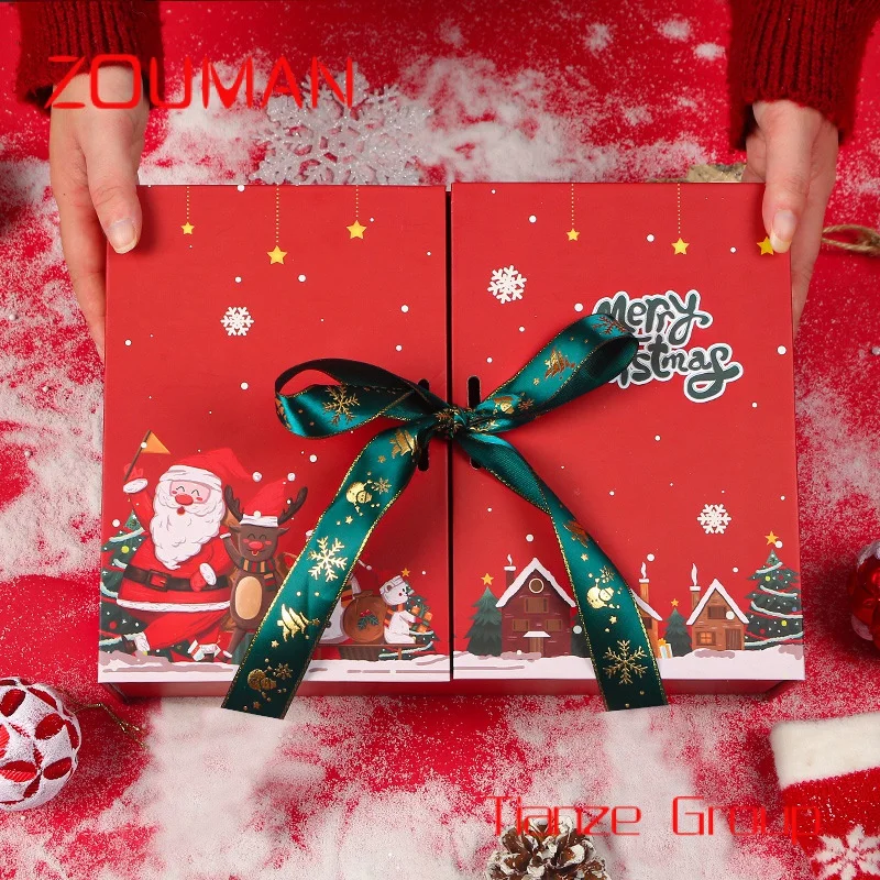 Оптовая продажа 2023 роскошная фотобумажная сумка коробка рождественские